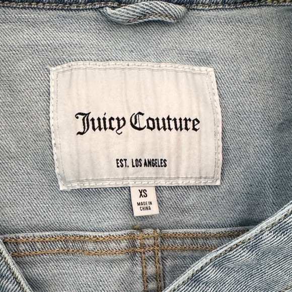 Juicy Couture Denim wide leg jumpsuit. NWT SZ XS - Picture 3 of 9